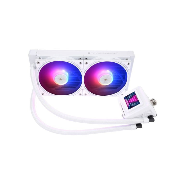 Refroidisseur liquide AIO CPU THERMALRIGHT Frozen Warframe 240 SE ARGB bloc écran 240 mm 2x120 mm blanc - Neuf