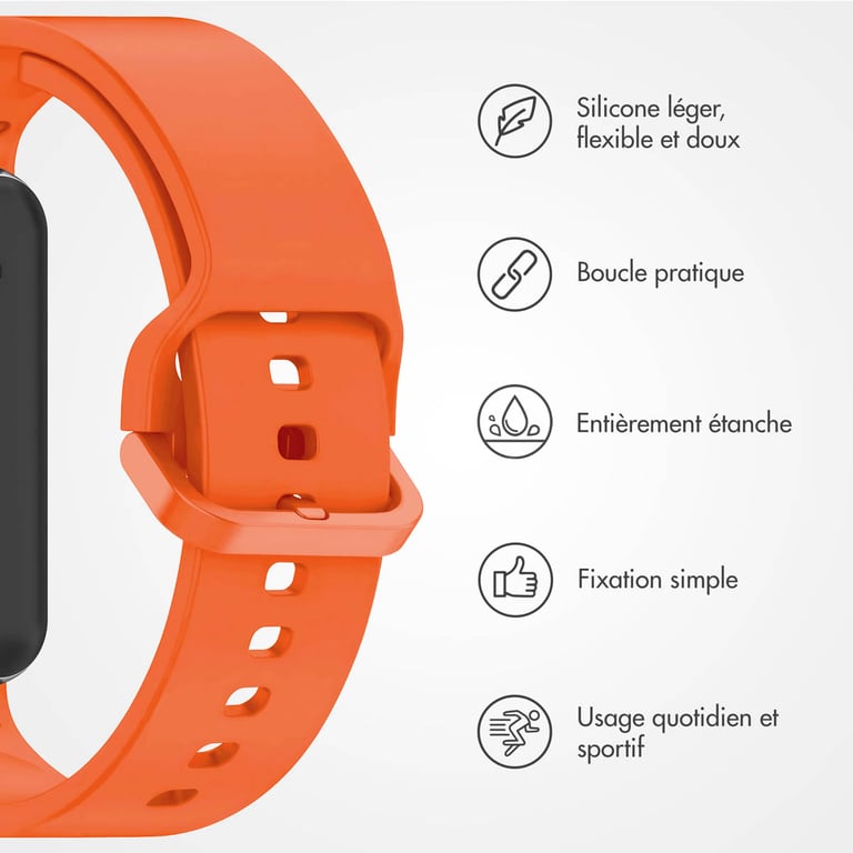 imoshion Bracelet silicone pour Samsung Galaxy Fit 3 - Orange - Neuf