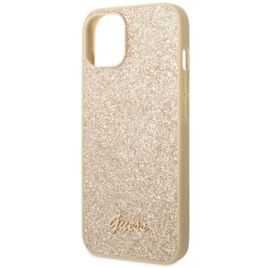 Custodia Guess Glitter Flakes per Apple iPhone 14 - Oro