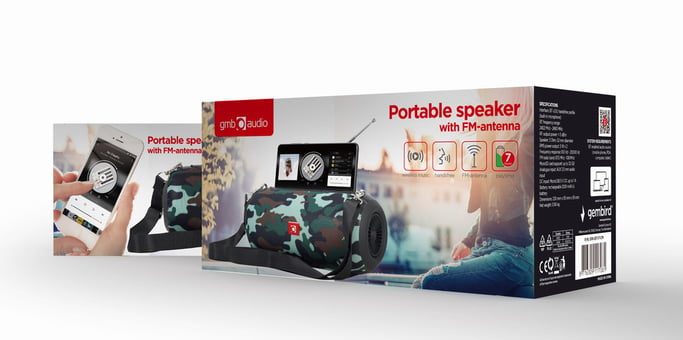 Gembird SPK-BT-17-CM altavoz portátil o de fiesta Camuflaje 5 W