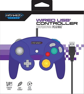 Retro-Bit Gamecube USB Controller Purple