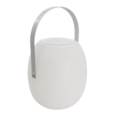 Lampada LED portatile/altoparlante BT 10W batteria ricaricabile 2000mah IP44, intensità luminosa regolabile con telecomando incluso