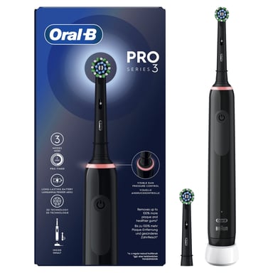 Spazzolino rotante oscillante per adulti Oral-B Pro 3 Pro3 3000 Nero