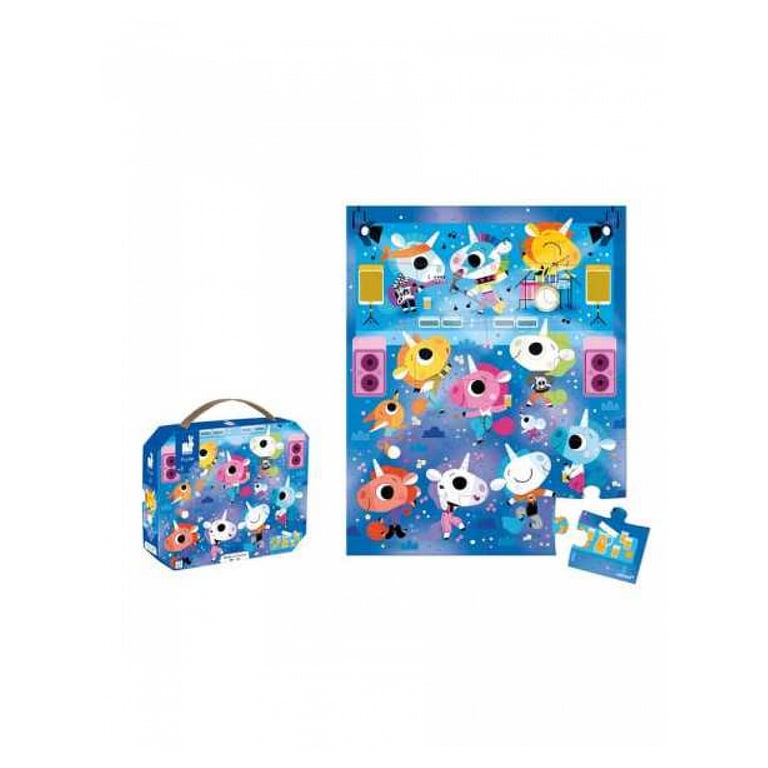 Puzzle Janod Concert Rock Licornes avec Poster 24 pièces - vue 3