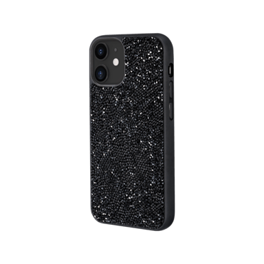 Custodia Bling Strass per Apple iPhone 12 mini, nero notte