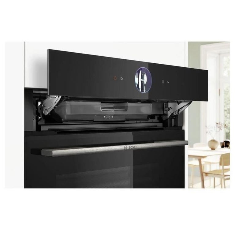 BOSCH Pyrolyse Backofen Serie 8 "HRG7764B1" mit Teleskopauszug nachrüstbar Air Fry für knusprige Lebensmittel & automatische Selbstreinigung