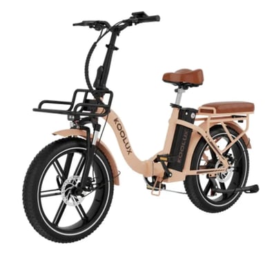 VéLo Électrique KOOLUX X16 | Moteur 250W | Batterie 48V 15.6Ah | Pneus 20 Pouces | Vitesse Max 25 km/h | Autonomie 70-100 km | Rose