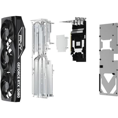 PNY GeForce RTX 5080 Overclocked Triple Fan GPU NVIDIA 16 GB GDDR7