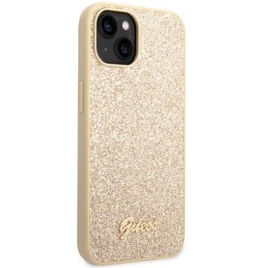 Custodia Guess Glitter Flakes per Apple iPhone 14 - Oro