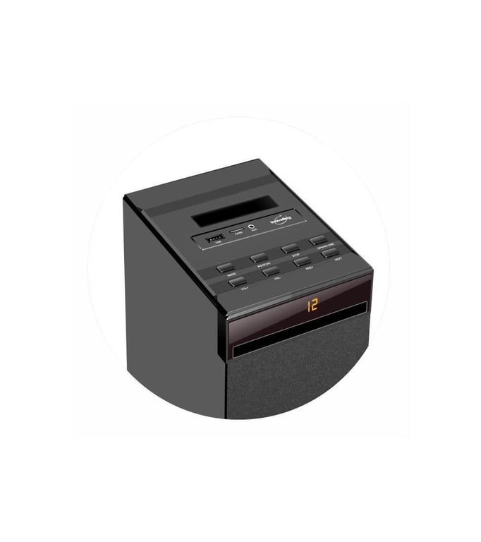 INOVALLEY HP32CD - Tour de son Bluetooth, Lecteur CD, USB - Noir