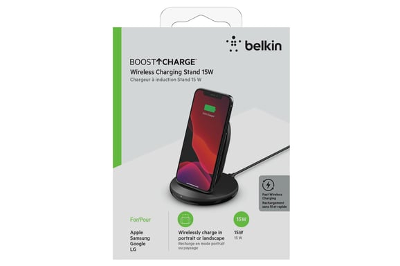 Belkin Boost Charge Smartphone Nero Ricarica senza fili per interni Ricarica veloce