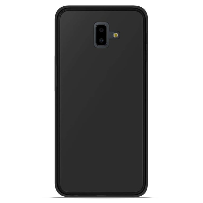 Coque silicone unie compatible Givré Noir Samsung Galaxy J6 Plus 2018 -  1001 coques