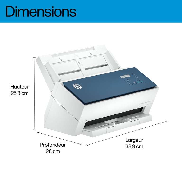HP ScanJet Enterprise Flow 9000 s1 Scanner de documents CMOS / CIS Recto verso A3Ledger 600 dpi x 600 dpi jusqu'à 80 ppm mono / jusqu'à 80 ppm couleur Chargeur automatique de... - vue 4
