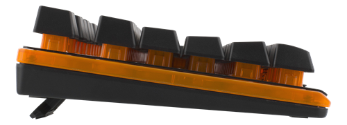 DELTACO GAMING - DK210 - Tastiera a membrana in alluminio a 105 tasti, LED arancione, QWERTY