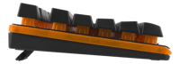 DELTACO GAMING - DK210 - Tastiera a membrana in alluminio a 105 tasti, LED arancione, QWERTY