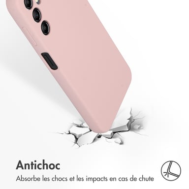 Accezz Coque Liquid Silicone pour Samsung Galaxy A14 (5G) - Rose