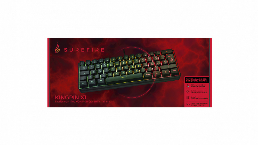 Verbatim KingPin X1 clavier Jouer USB QWERTY Italien Neuf - vue 2