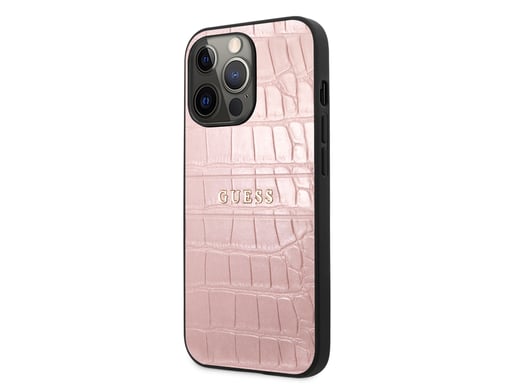 Guess Funda Apple iPhone 13 Pro PU Croco Rosa