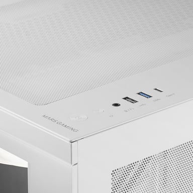 Mars Gaming MC3TCORELCDW carcasa de ordenador Midi Tower Blanco