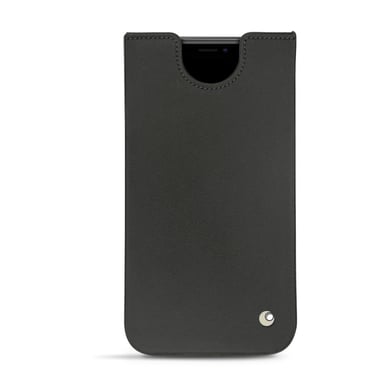 Pochette cuir Apple iPhone 11 Pro Max - Pochette - Noir - Cuir lisse