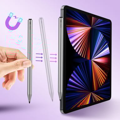 Bolígrafo Táctil para iPad Fijación Magnética Rechazo Palma Adonit Neo Plateado