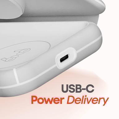 Caricatore Senza Fili Qi 3 in 1 Portatile per iPhone,Apple Watch e AirPods