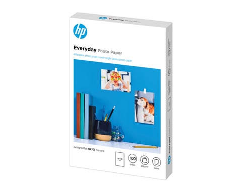 HP Papel fotográfico Everyday, brillante, 200 g/m2, 10 x 15 cm (101 x 152 mm), 100 hojas
