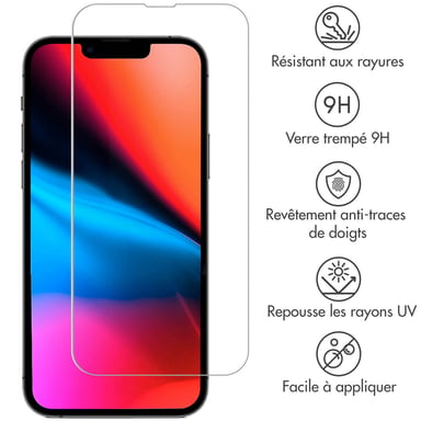 Accezz Protection d'écran en verre trempé 2-pack pour Apple iPhone 13 Pro Max / 14 Plus