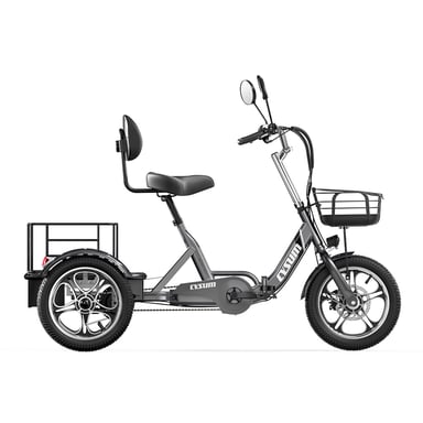 Tricycle cargo électrique Cysum T1 Pro : moteur 250 W, batterie 48 V 22 Ah, pneus 16 x 2,3 pouces