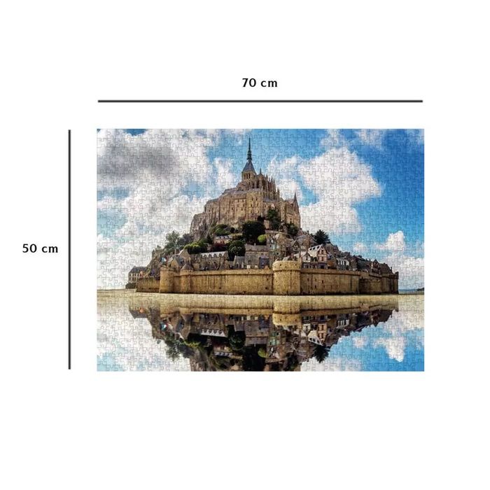 Puzzle 1000 pièces Nathan L abbaye du Mont Saint Michel Collection Des Racines et des Ailes - Neuf