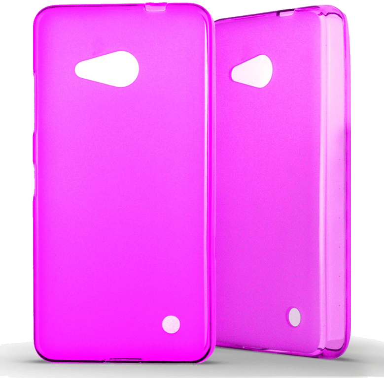 Coque silicone unie compatible Givré Rose Nokia Lumia 550