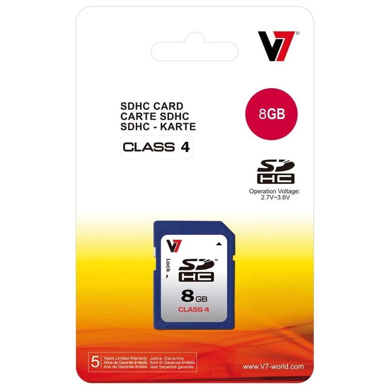 V7 Carte SDHC 8 Go classe 4 Neuf - vue 3