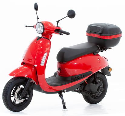 Simply - Scooter électrique 50cc - moteur 2100 W - 2 batteries 60V 30Ah, rouge