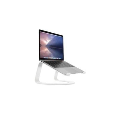 Support pour MacBook Curve Réglable en Aluminium Blanc
