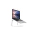Support pour MacBook Curve Réglable en Aluminium Blanc