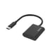 Adaptador de audio, 2 en 1, conector USB-C/2 puertos USB-C, audio+carga