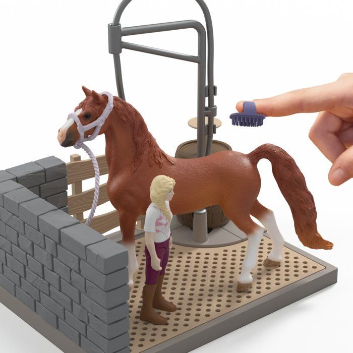Coffret Aire de Lavage de Sofia,  42792 Horse Club, 26 pieces, Figurine mobile & accessoires, Jouet équestre, des 5 ans - Neuf