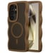 Selencia Coque arrière Wavy avec MagSafe pour Samsung Galaxy S24 Ultra - Mocha Brown