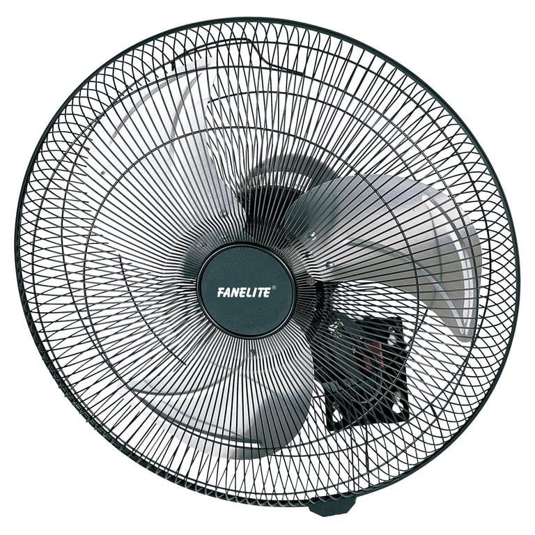 Fanelite Ventilateur mural 45T W Hélice 45 cm 3 vitesses Oscillant ou fixe Professionnel Fort débit d'air Neuf