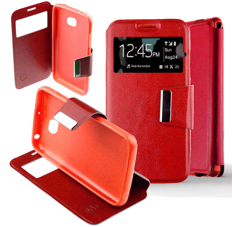 Etui Folio compatible Rouge Huawei Y5 II