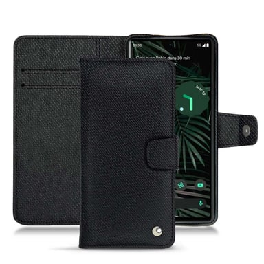 Housse cuir Google Pixel 6 Pro -  - Noir - Cuir saffiano