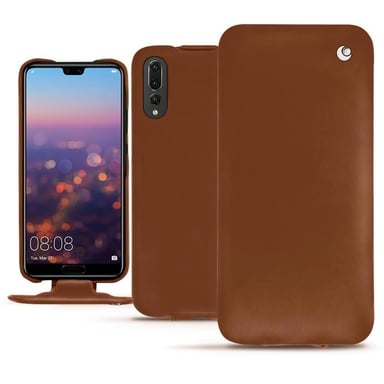 Housse cuir Huawei P20 Pro -  - Marron - Cuir lisse