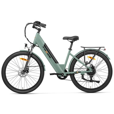 Bicicletta da Città Elettrica Foride Roamer 1 ST, Motore 250W, Batteria 36V 13Ah, Pneumatici 27.5'' X 2.1'', 25 km/h, Autonomia 100 km - Verde