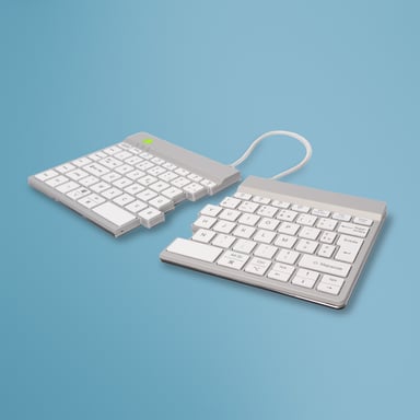 R-Go Tools R-Go Split Break tastiera ergonomica con software di interruzione, tastiera ergonomica split, AZERTY (FR), bluetooth, bianco