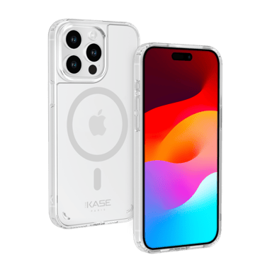 Custodia antiurto antibatterica magnetica invisibile per Apple iPhone 15 Pro Max, trasparente