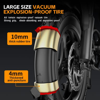 Bicicletta Elettrica T11 | Motore 400W | Batteria 48V 7.8Ah | Pnei da 14*2.125 PolliciT | Velocità Massima 25 km/h | Autonomia 60 km