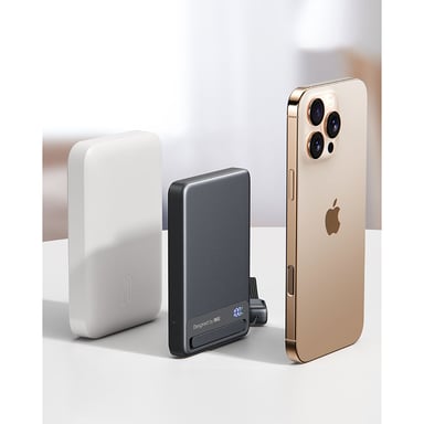 Iniu Batería externa inalámbrica magnética MagSafe 10000mAh 2 puertos USB-C Negro