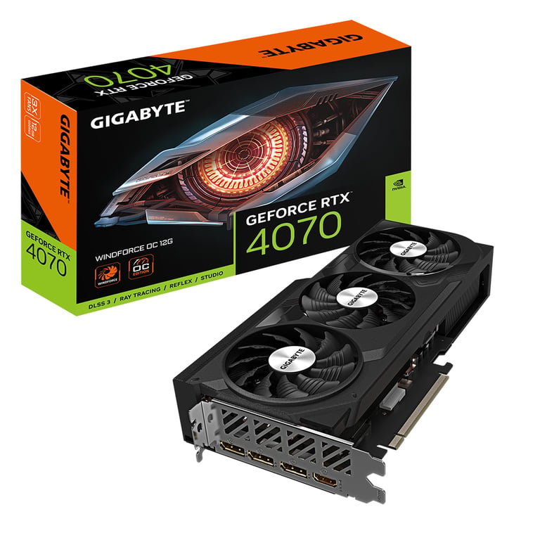 Carte graphique GeForce RTX™ 4070 WINDFORCE OC 12G GV-N4070WF3OC-12GD - Neuf