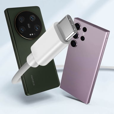 Écouteurs Filaires USB C Intra-auriculaires Microphone et Bouton LinQ Blanc