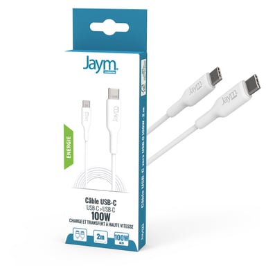 Jaym - Cavo di ricarica e sincronizzazione Usb-c Vers Usb-c Power Delivery 3.0 (100w)